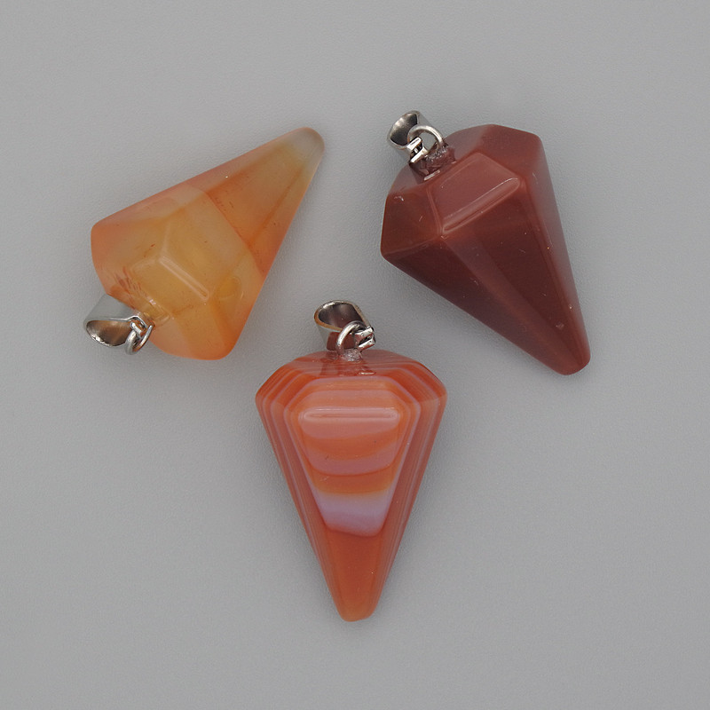 Pendulum Pendant Carnelian 28x20x14mm+