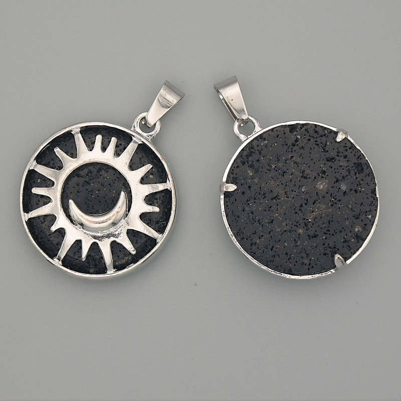 Lava Pendant in "Sun" Setting, 27mm Diameter+