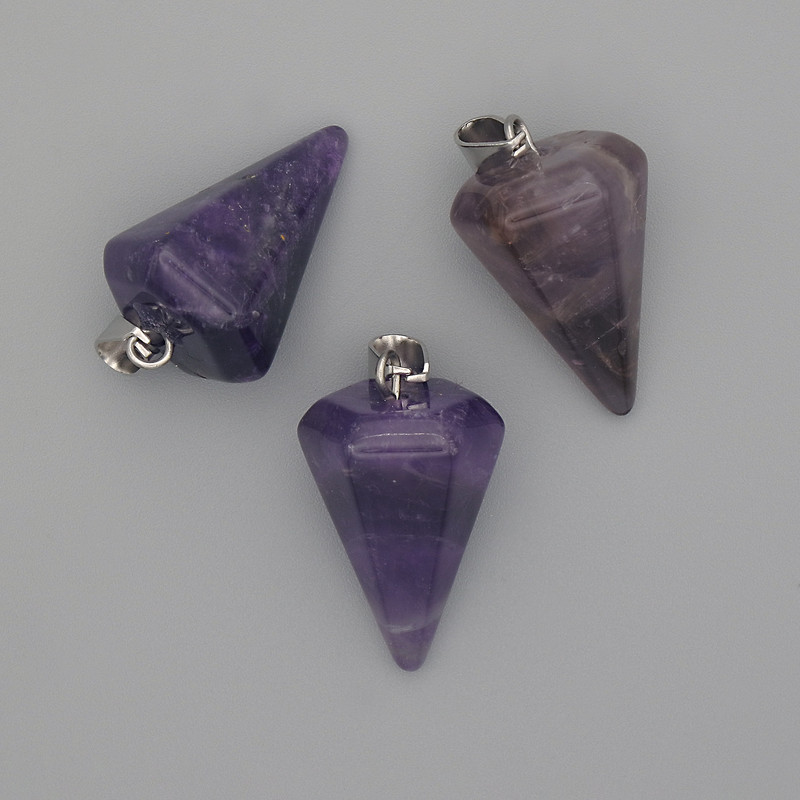 Pendulum Pendant Amethyst 28x20x14mm+