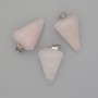 Pendulum Pendant Rose Quartz 28x20x14mm+