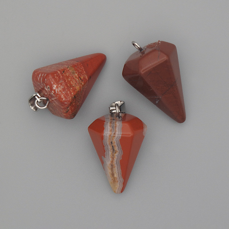 Pendulum Pendant Red Jasper 28x20x14mm+