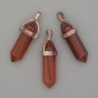 Clearance! Carnelian Hexagon Crystal Pendant, Ball 8x31x41mm+