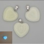 Azure Glow Onyx Heart Pendant 20x20x25mm+
