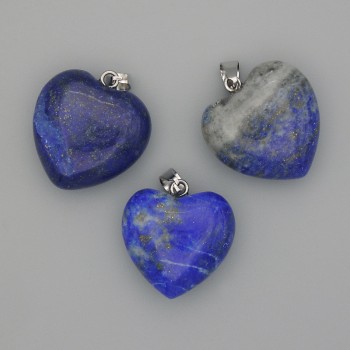 Heart Pendant Lapis Lazuli 20x20xx25mm+