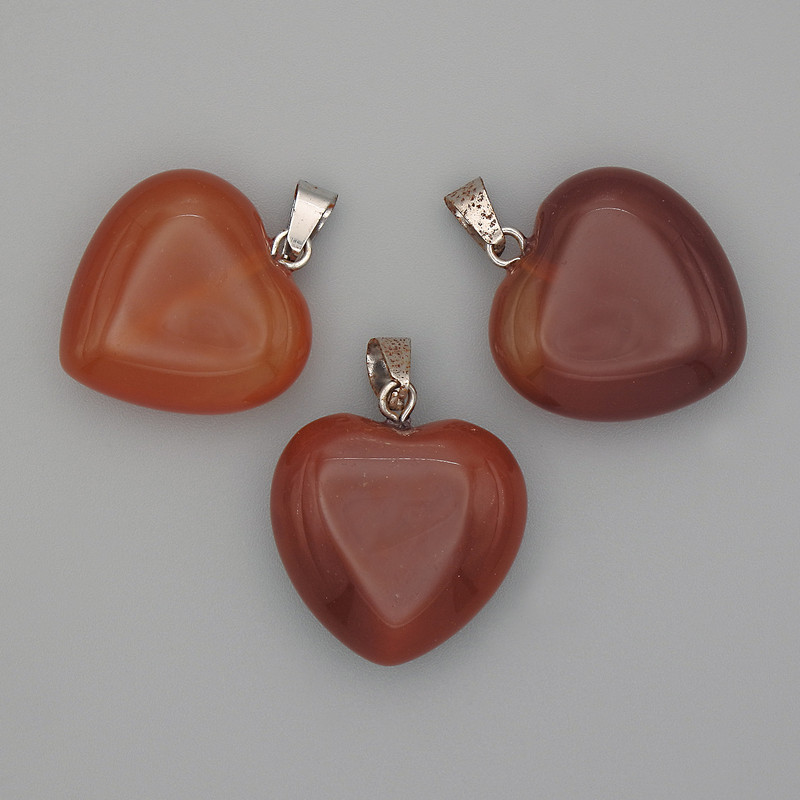 Heart Pendant Carnelian 20x20xx25mm+