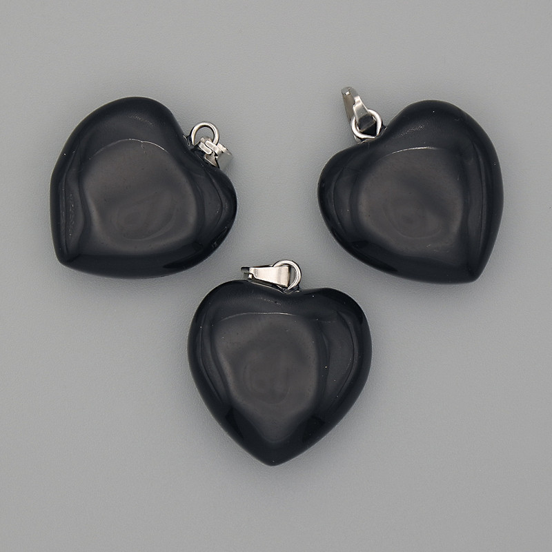 Heart Pendant Agate 20x20xx25mm+