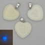 Blue Glow Onyx Heart Pendant 20x20x25mm+