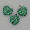 Pendant Heart Malachite 20x20x25mm+