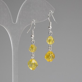 Citrine Faceted Earrings 7mm+/- 9mm+/-, Length 44mm+