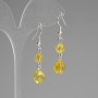 Citrine Faceted Earrings 7mm+/- 9mm+/-, Length 44mm+