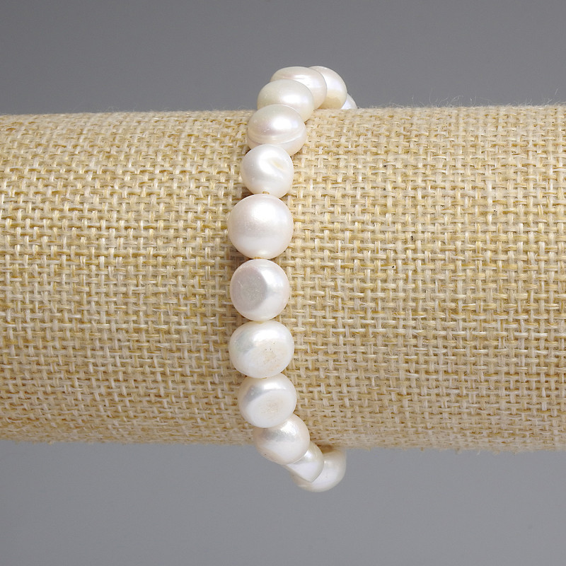 River Pearl Bracelet 7.5-8x6.5-7mm+/-, Length 18cm+/- Stretch