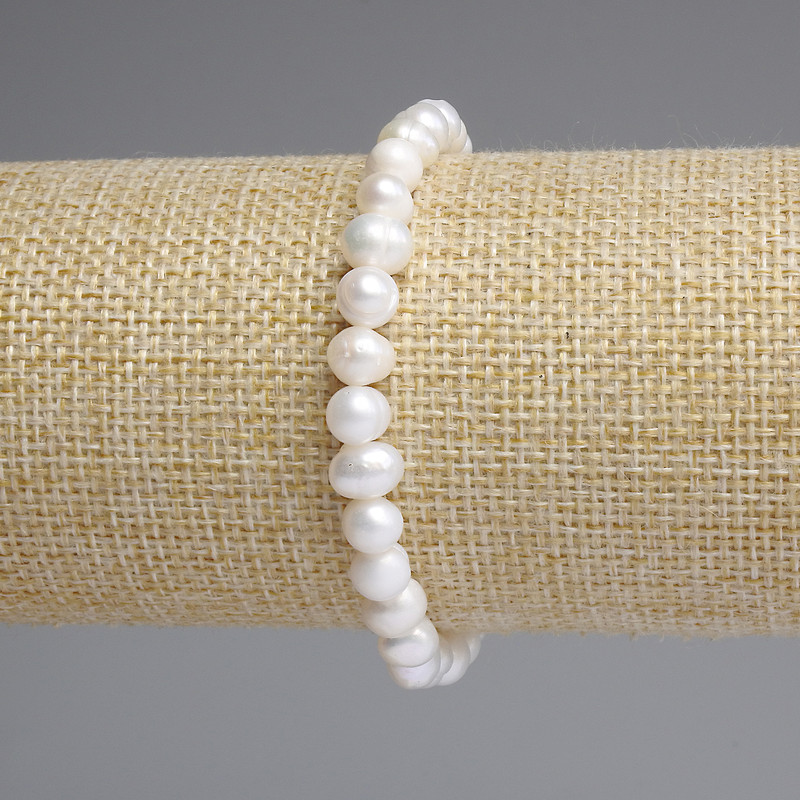 River Pearl Bracelet 6-7x6-6mm+/-, Length 18cm+/- Stretch