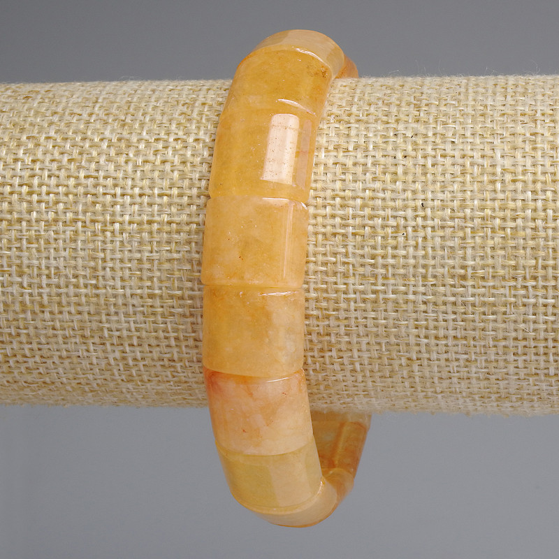 Citrine Link Bracelet, Diameter 13x15mm+/-, Length 18cm+/- Stretch