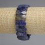 Sodalite Bracelet, Faceted Rounded Link, Diameter 20x10mm+/-, Length 18cm+/- Stretch