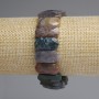 Jasper Bracelet, Faceted Rounded Link, Diameter 20x10mm+/-, Length 18cm+/- Stretch