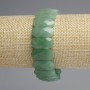 Jade Bracelet, Faceted Rounded Link, Diameter 20x10mm+/-, Length 18cm+/- Stretch
