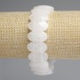 Rock Crystal Bracelet, Faceted Rounded Link, Diameter 20x10.5mm+/-, Length 18cm+/- Stretch