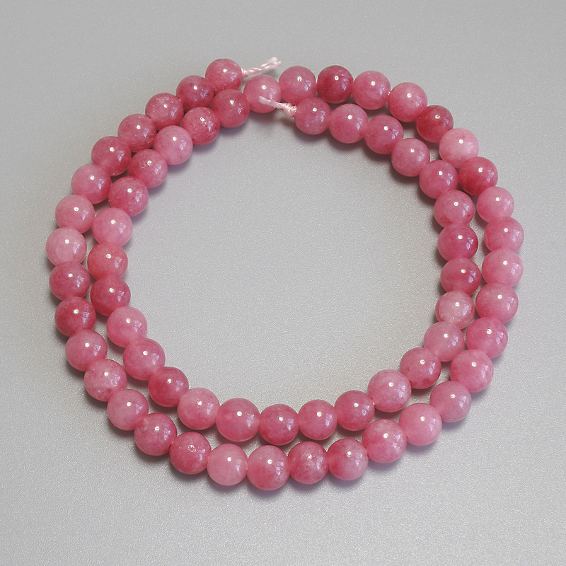 Tourmaline Beads Smooth Round, diameter 6mm+/- on thread, length 38cm+