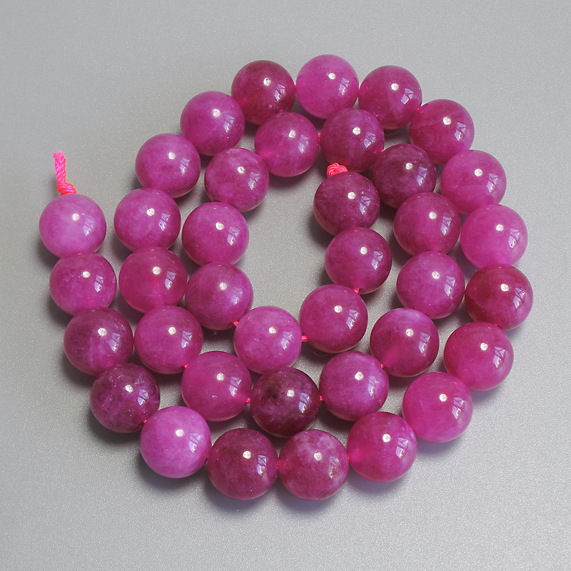 Tourmaline Beads Smooth Round, diameter 10mm+/- on thread, length 38cm+