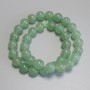 Jade Beads Smooth Round, diameter 10mm+/- on fishing line, length 37cm+