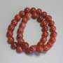 Carnelian Beads, Smooth Round 10mm+/- on Fishing Line, Length 38cm+