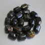 Hawk's Eye and Tiger's Eye Beads, Faceted, 20-21x15mm+/- on Thread, Length 39cm+