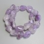 Amethyst Tumbled Beads, 19-21x12-19mm+/- on Fishing Line, Length 40cm+