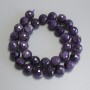 Amethyst Beads, Faceted Round 12mm+/- on Thread, Length 39cm+