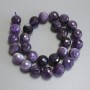 Amethyst Beads, faceted round, diameter 14mm+/-, on a strand, length 39cm+