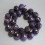Amethyst Beads, faceted round, diameter 16mm+/-, on a strand, length 40cm+