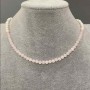 Choker River Pearls, diameter 5.5x5mm+/-, Rose Quartz bead 4.5mm+/-, length 42cm+/-, toggle clasp with pendant