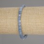 Aquamarine Faceted Cube Bracelet, diameter 5x5mm+-, length 18cm +- stretch