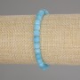 Aquamarine Faceted Cube Bracelet, diameter 5x5mm+/-, length 18cm+/- stretch