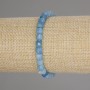 Aquamarine Faceted Cube Bracelet, diameter 5x5mm+-, length 18cm +- stretch