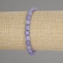 Aquamarine Bracelet, Faceted Coin, Diameter 6mm+-, Length 18cm +- Stretch