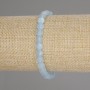 Aquamarine Bracelet, Faceted Coin, Diameter 6mm+-, Length 18cm +- Stretch
