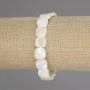 Mother-of-Pearl Bracelet, square, diameter 10x10mm+-, length 18cm +- stretch