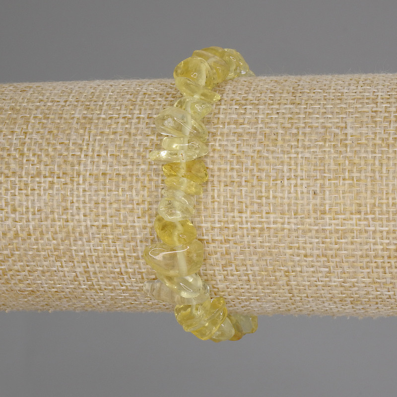 Citrine Chip Bracelet, diameter 8-15x2-6mm+-, length 18cm +- stretch