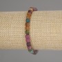 Tourmaline Faceted Cube Bracelet, diameter 5x5mm+-, length 18cm +- stretch
