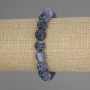Frosty Agate Bracelet, smooth round beads, diameter 10mm+-, length 18cm +- stretch