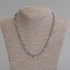 Terahertz Necklace, faceted cube beads, diameter 4x4mm+-, length 50cm +- with clasp