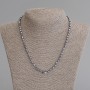 Terahertz Necklace, faceted cube beads, diameter 4x4mm+-, length 50cm +- with clasp