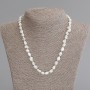 Mother-of-Pearl Necklace, nugget beads, diameter 7-9x6-7mm+-, length 50cm +- with clasp