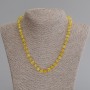 Citrine necklace faceted, diameter 7×6 mm +/-, length 50 cm +/- with clasp