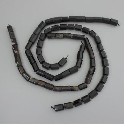Tourmaline Beads, treated stone, diameter 14-16x11-13mm+- on a strand, length 39cm+