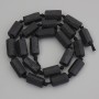 Schorl Tourmaline Beads, raw stone, diameter 14x8mm+- on a strand, length 41cm+
