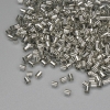 Crimp Fixators "Clamps", Diameter 2mm, Silver-Coloured Metal, 5g Pack