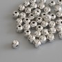 Findings Spacer Bead, Silver-Coloured Metal, Diameter 5x4.5mm+/-, Hole Diameter 1.5mm+/-, Pack of 44pcs