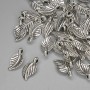Pendant Charm Leaf, Bronze-Coloured Metal, Diameter 15x7mm+/-, Pack of 46pcs