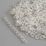 Findings Extension Chain 5cm +/-, Silver-Coloured Metal, Pack (29g+/-)